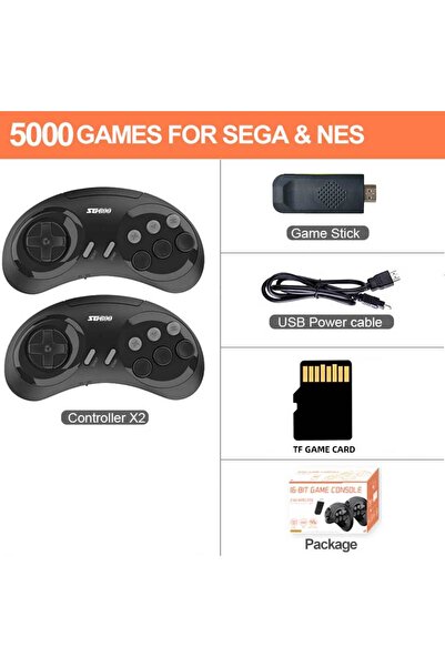 Choice وحدة تحكم ألعاب كلاسيكية بدقة 4K مع 5000 لعبة ووحدة تحكم لاسلكية 2.4 ج...