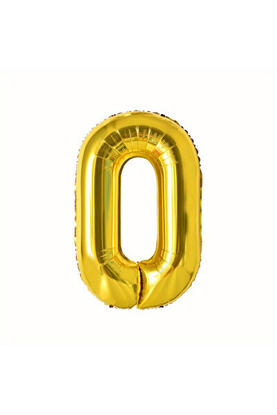 Choice بالون رقم 40 بوصة، بالون رقم 0 ذهبي اللون، بالون هيليوم كبير الحجم مغل...