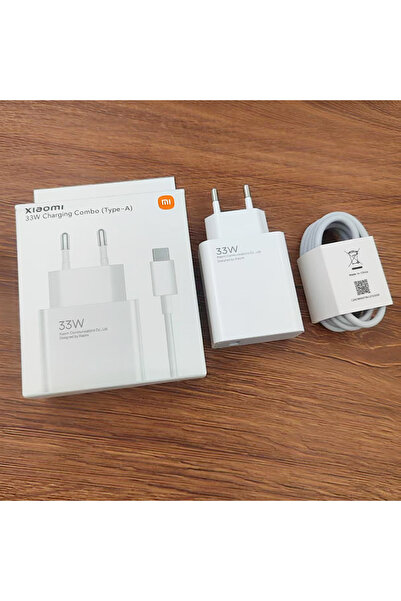 Xiaomi White EU Set 33w Charger EU Adapter Turbo Fast Charge 6A Usb Type C Cable For Poco C85 M7 4G X3 NFC