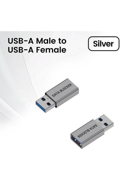 Choice محول شحن وبيانات من نوع USB-A ذكر إلى USB-A أنثى، فضي اللون، مضاد للاخ...