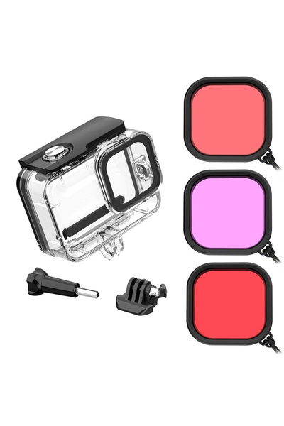 Choice جراب GoPro Hero المقاوم للماء لكاميرا GoPro Hero 12 11 10 9 أسود واقٍ للغوص تحت الماء