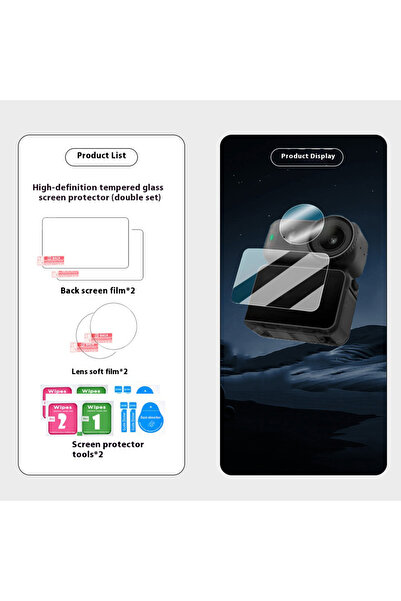 Choice قطعتان من واقي الشاشة الزجاجي المقوى لكاميرا DJI OSMO Nano + عدسة عالي...