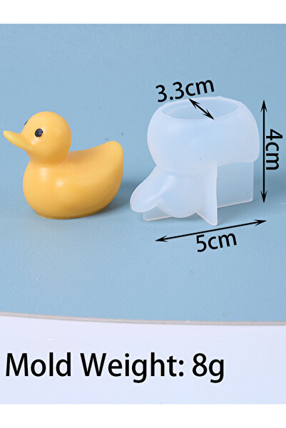 Choice قوالب شموع سيليكون متوسطة الحجم على شكل بطة صغيرة ثلاثية الأبعاد على ش...