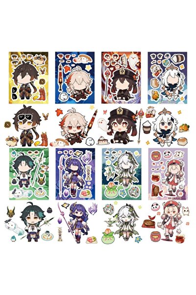 Choice 8 قطع من ملصقات الألغاز الكرتونية لألعاب Genshin Impact للأطفال، اصنع ...