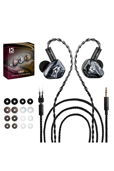 Choice سماعات أذن سلكية بمحرك ديناميكي KBEAR KB01 بيضاء اللون، داخل الأذن، حج...