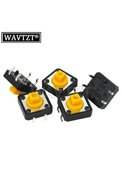 Choice 12X12X7.3 20 قطعة 12x12x7.3 مم مفاتيح لمسية صفراء diygba زر ضغط مربع م...