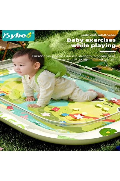 BYBEO Baby Water Play Mat, Premium Tummy Time Water Mat, Inflatable Water Playmat, Baby Activity Center fo