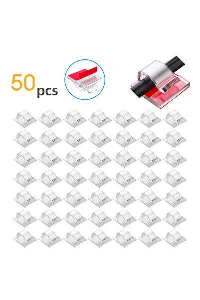Choice 50 قطعة 50 قطعة من مشابك الكابلات اللاصقة الجديدة، حاملات أسلاك حائطية...