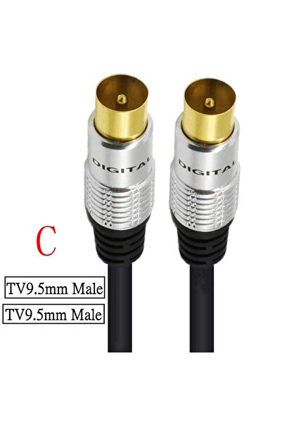 BSN كابل هوائي تلفزيوني محوري 9.5 مم من النوع C إلى النوع F بطول 1.5 متر، 0.3...