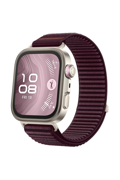 Choice سوار رياضي من النايلون المنسوج بلون البرقوق لساعة Fit4Pro Fit4 3 Fit4 ...