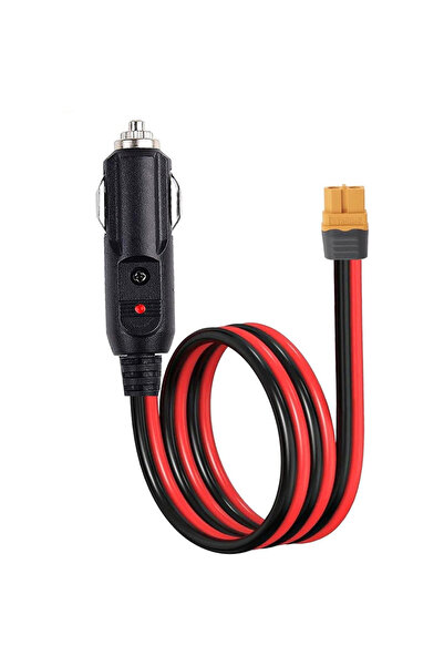 Choice 3 m Dark Grey XT60 Female to Cigarette Lighter Socket Plug 12V 24V Charging Cable 14AWG Connector f