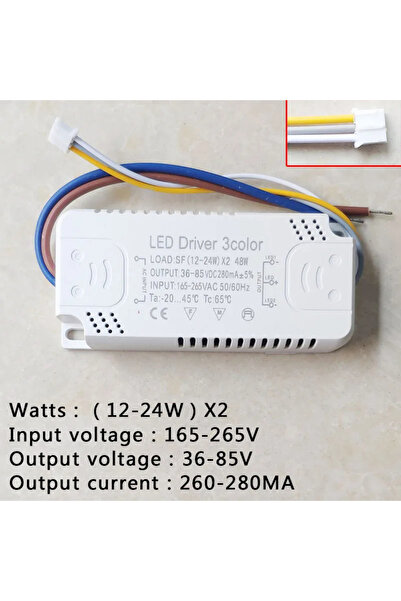 Choice (12-24 واط) × 2 محول 48 واط LED ثلاثي الألوان لإضاءة LED AC220V محول غير عازل لـ LED