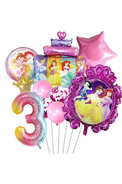 Choice مجموعة واحدة من بالونات حورية البحر الأميرة سندريلا بيل رقم 3 مقاس 32 ...
