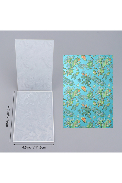 Choice AT0153 زينة عيد الميلاد ثلاثية الأبعاد مجلد النقش الملمس خلفية نمط سجل...