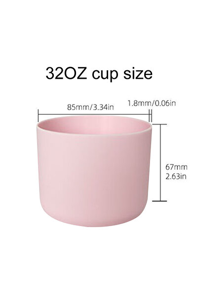 Choice غطاء زجاجة مياه سيليكون وردي 32 أونصة لزجاجة أوالا 24 أونصة 32 أونصة 40 أونصة مع غطاء واقٍ مانع للانزلاق للجزء السفلي من المؤخرة