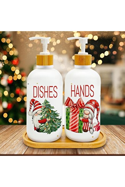 Choice مجموعة موزع صابون عيد الميلاد من قطعتين، ديكور مطبخ عيد الميلاد، موزع ...