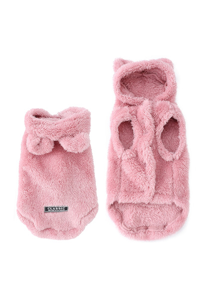 Choice زي قطط دافئ من الصوف الوردي XS لفصل الشتاء والخريف، ملابس قطط ناعمة لطيفة للكلاب الصغيرة والمتوسطة