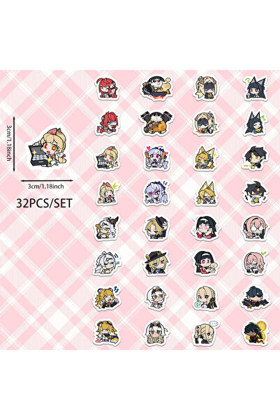 Choice 6X5.2X0.5CM DJ-521 32pcs Cartoon Zenless Zone Zero Sticker Favor Gift ...