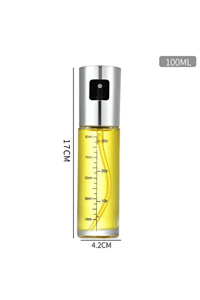 Choice زجاجة رذاذ زيت الطهي الزجاجية متعددة الأغراض عالية الجودة من الفضة - ق...