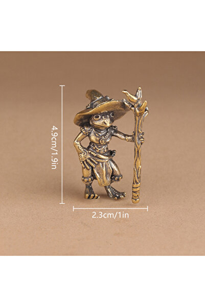 Choice قطعة واحدة من تمثال الضفدع النحاسي العتيق للساحر، زينة سطح المكتب، تما...