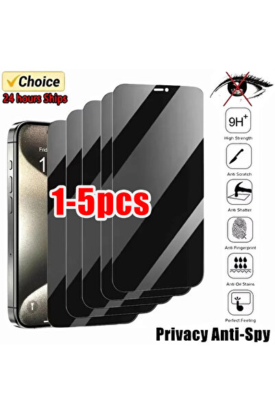 Choice قطعة واحدة من واقي شاشة آيفون 16 مضاد للتجسس، من 1 إلى 5 قطع، واقي شاش...
