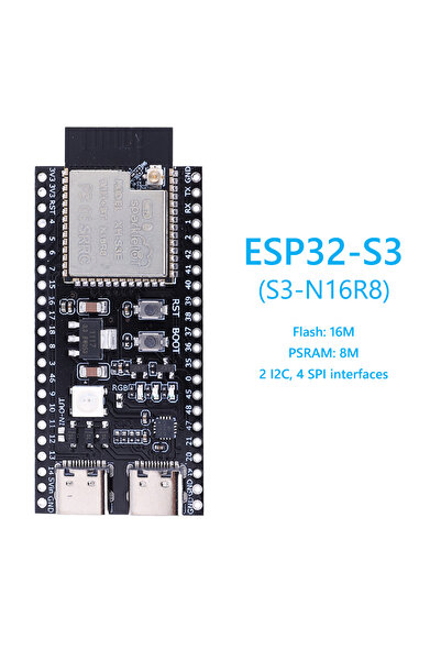 Choice3 لوحة تطوير ESP32 S3 S16R8، وحدة واي فاي وبلوتوث بتردد 2.4 جيجاهرتز، م...