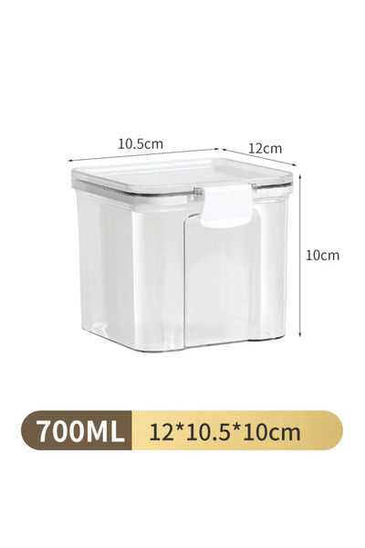Choice White 700ML 1PC Sealed Jar Airtight Container Grain Pasta Storage Box ...