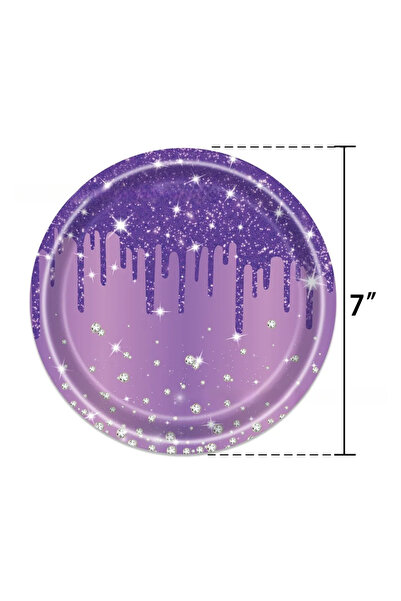 Choice B 7inch plates 20p 20pcs Colored Diamond Gold Plated Rose Gold Purple ...
