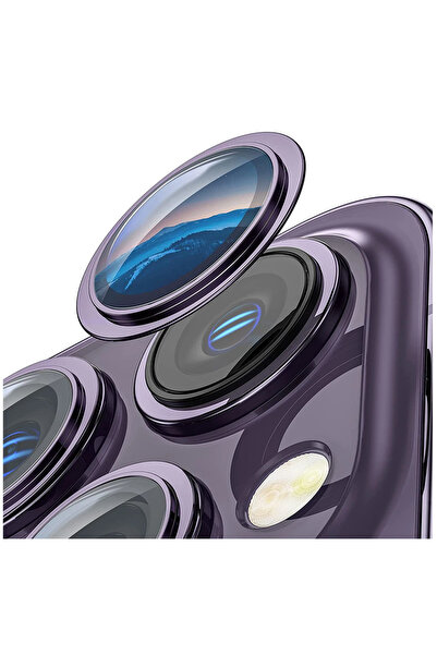 Choice لـ 14ProMax (3 قطع أرجوانية 2-3 قطع واقي عدسة الكاميرا الأصلي لـ IPhon...