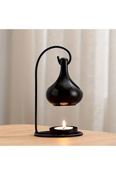 Choice B9620A موزع عطري أنيق من السيراميك الأسود معلق باللون الأسود مع حامل ش...