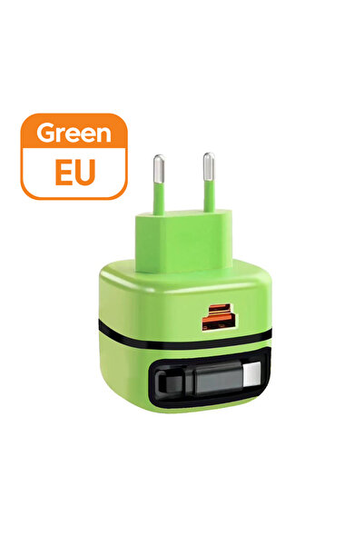 Choice EU Green Elough 65W USB Type C Phone Charger Universal Travel Adapter ...