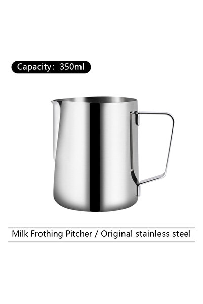 Choice3 إبريق رغوة الحليب الأصلي المصنوع من الفولاذ المقاوم للصدأ سعة 350 مل،...