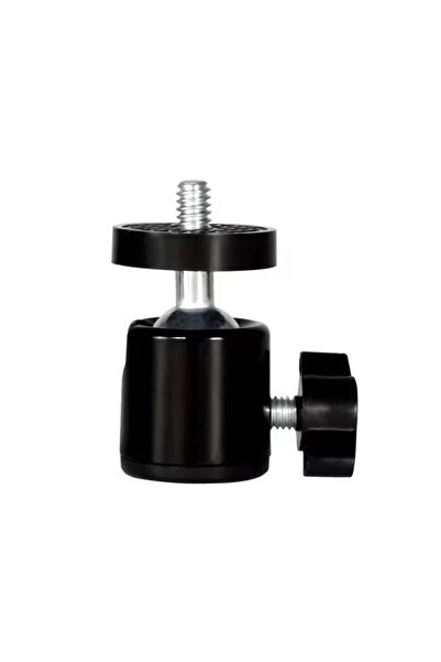 Choice حامل ثلاثي القوائم أسود برأس كروي صغير دوار مقاس 1/4 بوصة لكاميرا GoPr...