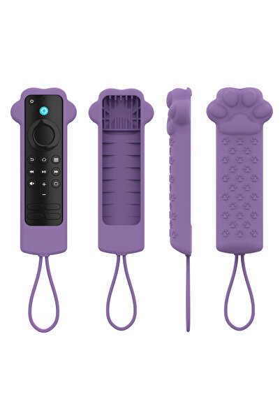 Choice for Fire TV Stick Purple 1pc Cat Paw Silicone Remote Control Cover Cas...