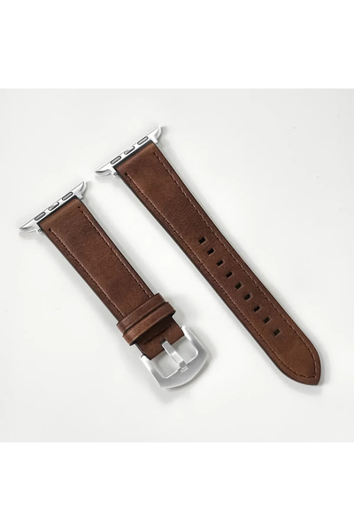 Choice سوار ساعة من جلد العجل BrS من سلسلة 11 بمقاس 46 مم لساعة Apple Watch ب...