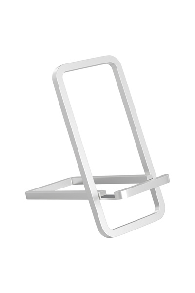 Choice حامل هاتف محمول فضي اللون، حامل سطح مكتب كسول بجانب السرير، قابل للطي،...