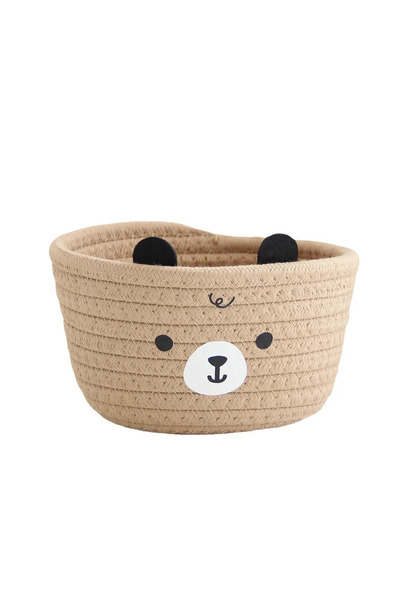 Choice S and L Khaki Cute Storage Baskets Rattan Woven Bedroom Household Decor Organizer Case Key Snacks De