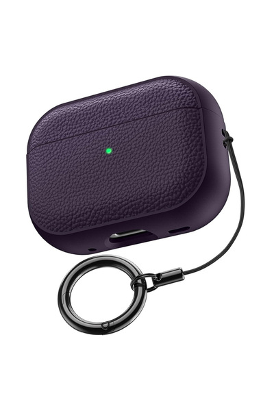 Choice لسماعات AirPods Pro 3 باللون الأرجواني، غطاء حافظة TPU بنمط جلدي، ملحق...