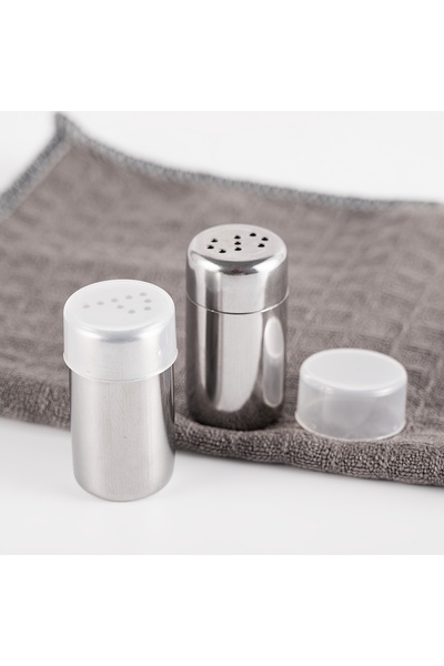 Choice 2 Piece Set 2pcs, Stainless Steel Mini Spice Jars, Portable Outdoor Salt and Pepper Shakers