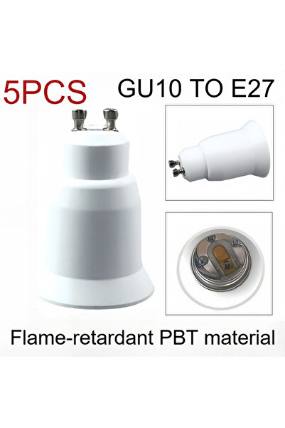 Choice 5 قطع محول لمبة LED من GU10 إلى E27، مقبس تحويل حامل المصباح، قابس حام...