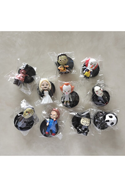 Miniso 10 قطع @10 قطع من سلسلة أفلام الرعب جيسون فريدي كلاون ألعاب شخصيات الح...