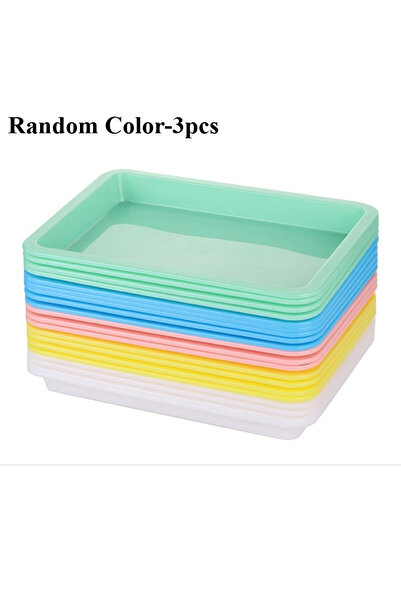 Choice صينية بلاستيكية مكونة من 3 قطع بألوان عشوائية - منظم تخزين للعب الإبدا...