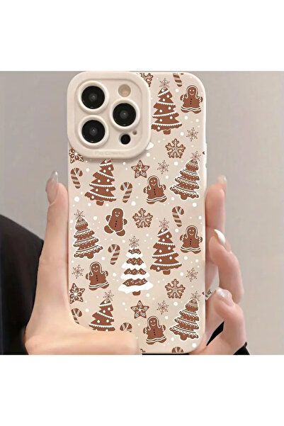 Choice جراب عدسة لهاتف iPhone 16 TPU Bundle1 csr17 بنمط رجل خبز الزنجبيل في ع...