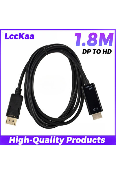 Choice 1.8m black 1.8M DP To HDMI-compatible Cable 4k DisplayPort To HD Adapt...
