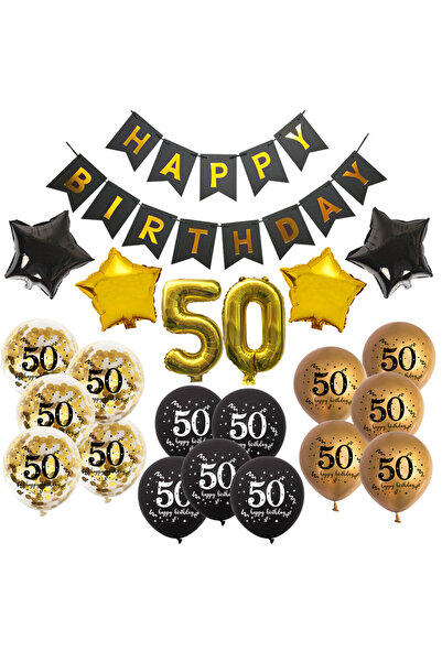 Choice 16 بوصة 50th 1set 30th 40th 50th 60th لافتة ورقية بالون لاتكس عيد ميلا...