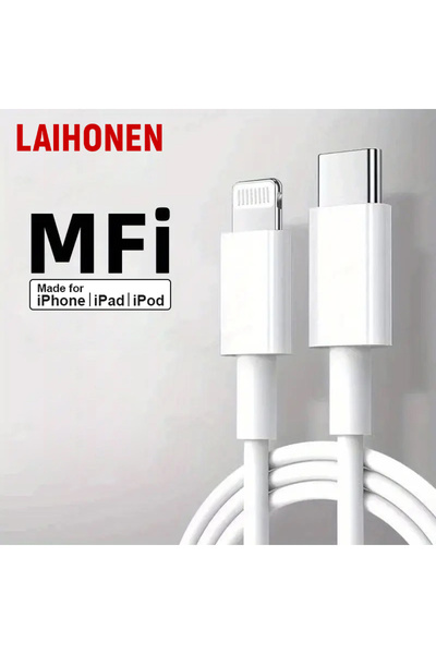 Choice 3 متر 1 قطعة Wite MFi شهادة LAIHONEN 1 قطعة 2 قطعة كابل Type C إلى Lig...
