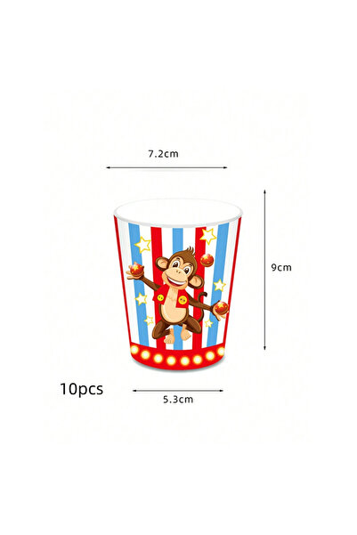 Choice 10pcs Cups Circus Clown Theme Disposable Tableware Set Birthday Party ...