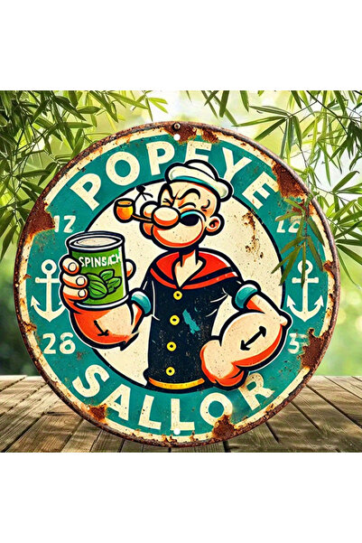 Miniso لوحة جدارية دائرية بمقاس 20×20 سم، بتصميم بحار عتيق، مقاس 8×8 بوصة، مص...