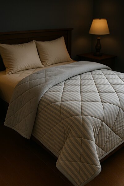 HİG HOME Single Double-Sided Welsoft & Satin Winter Quilt – Ultra Soft Fluffy Filling, Warm Comfort