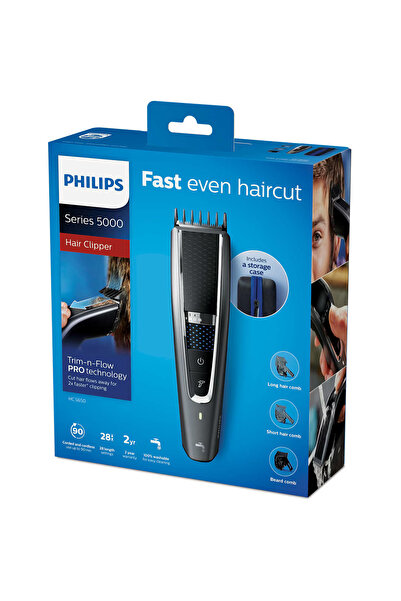 Philips Beard trimmer, HC5650/15, 3 combs, Grey